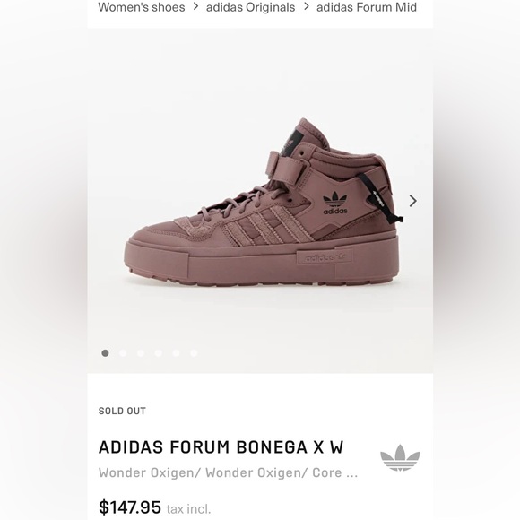 NEW Adidas Forum Bonega X W Real Leather - Picture 5 of 5